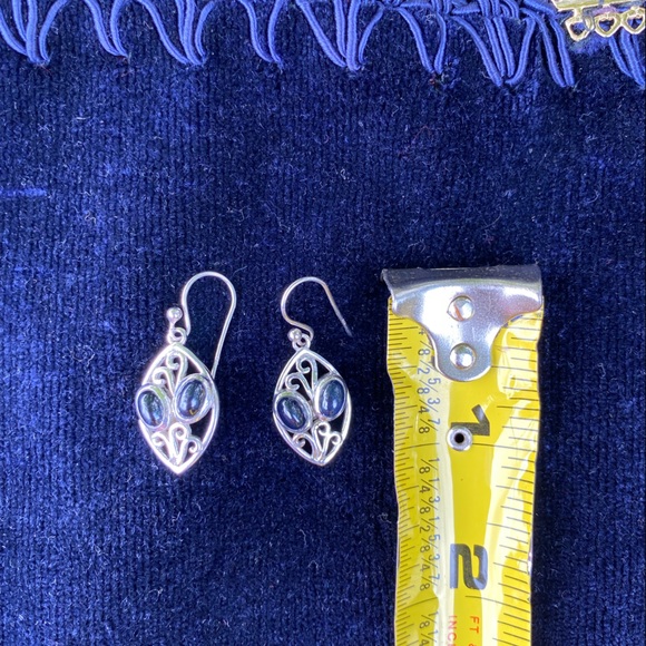 Set of 4 925 sterling silver filigree dangle earrings - Picture 9 of 13